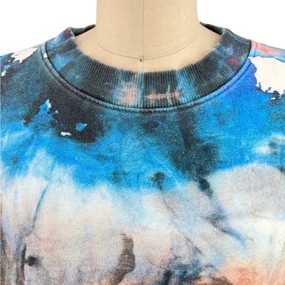 ACNE STUDIOS Yana Oil Paint Abstract Design Sweatshirt Oversized Size M - Picture 7 of 9